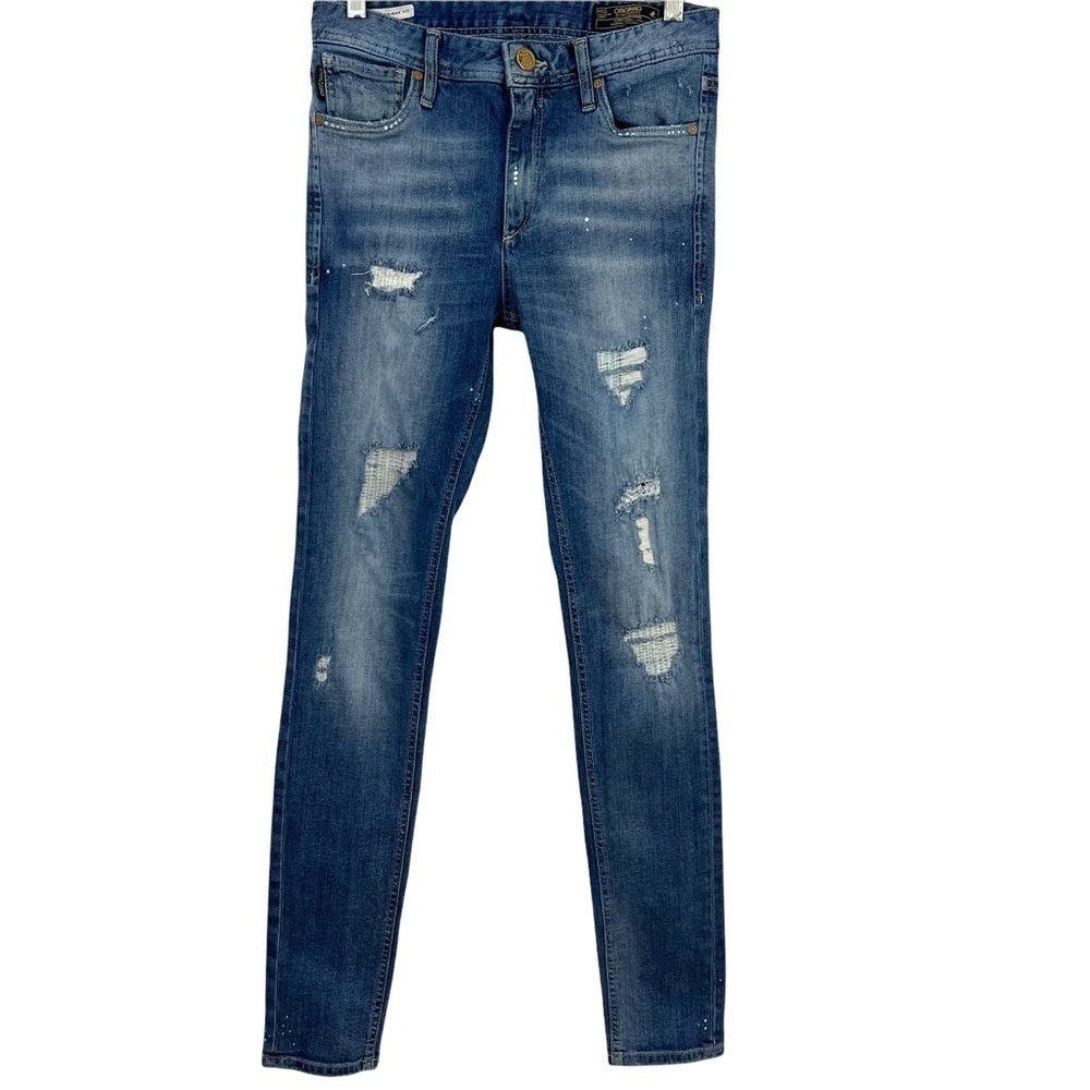 Originals by Jack & Jones Jeans Ben Skinny Paint Splatter Distress Destroyed